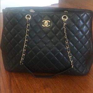 Chanel large shopping tote